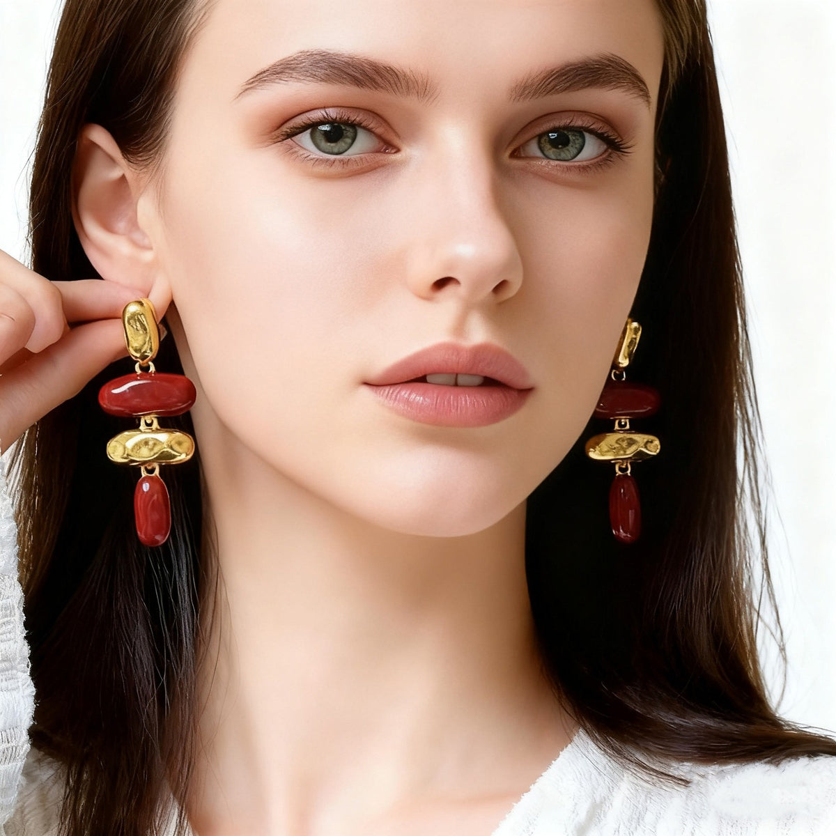 Classy Geometric Block Drop Earrings