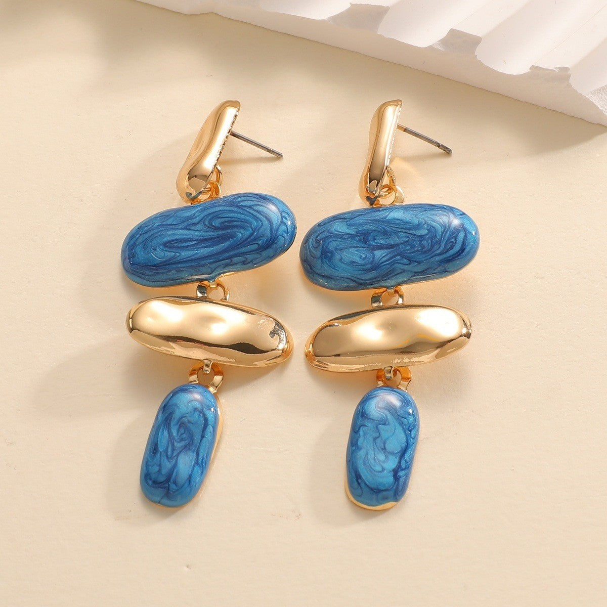 Classy Geometric Block Drop Earrings