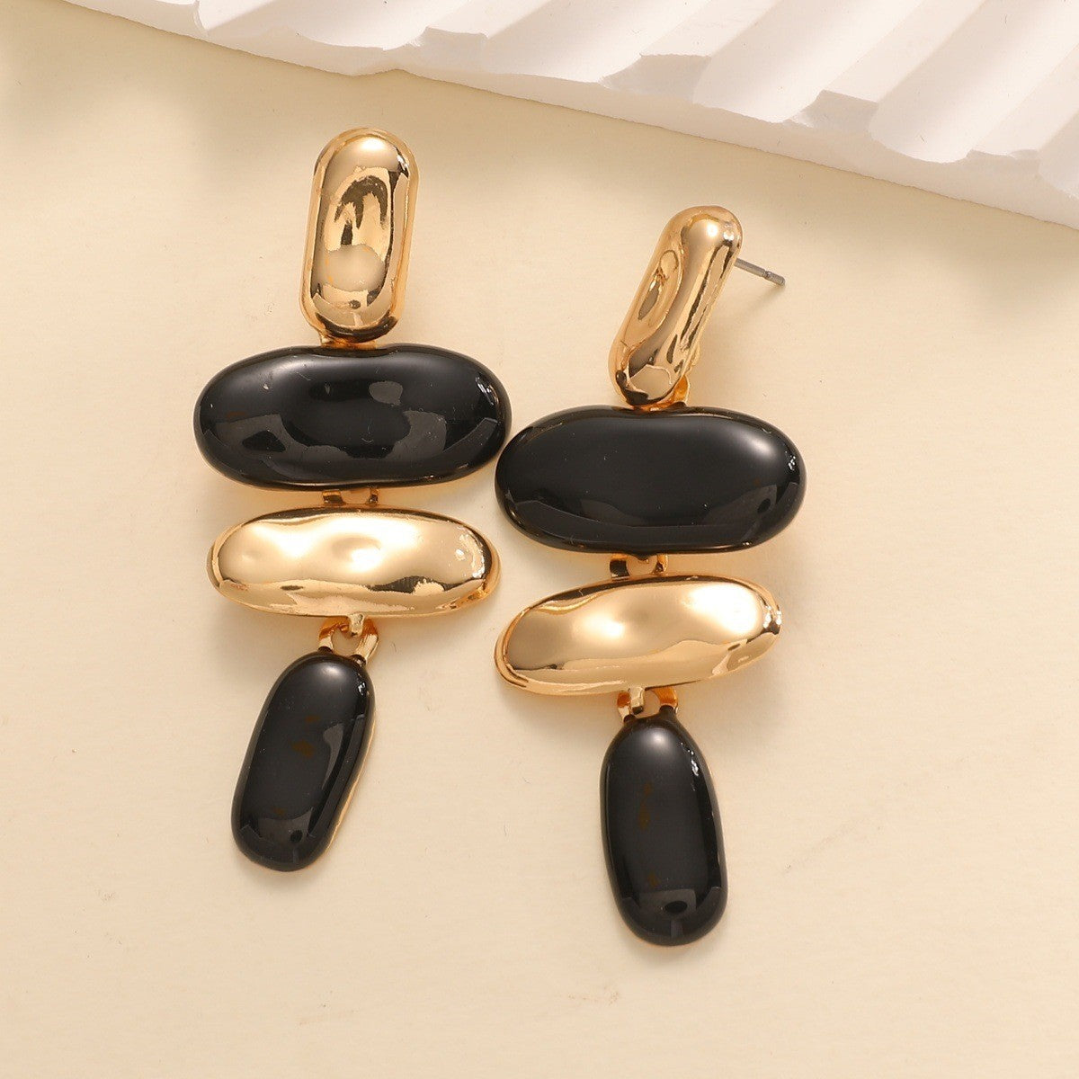 Classy Geometric Block Drop Earrings