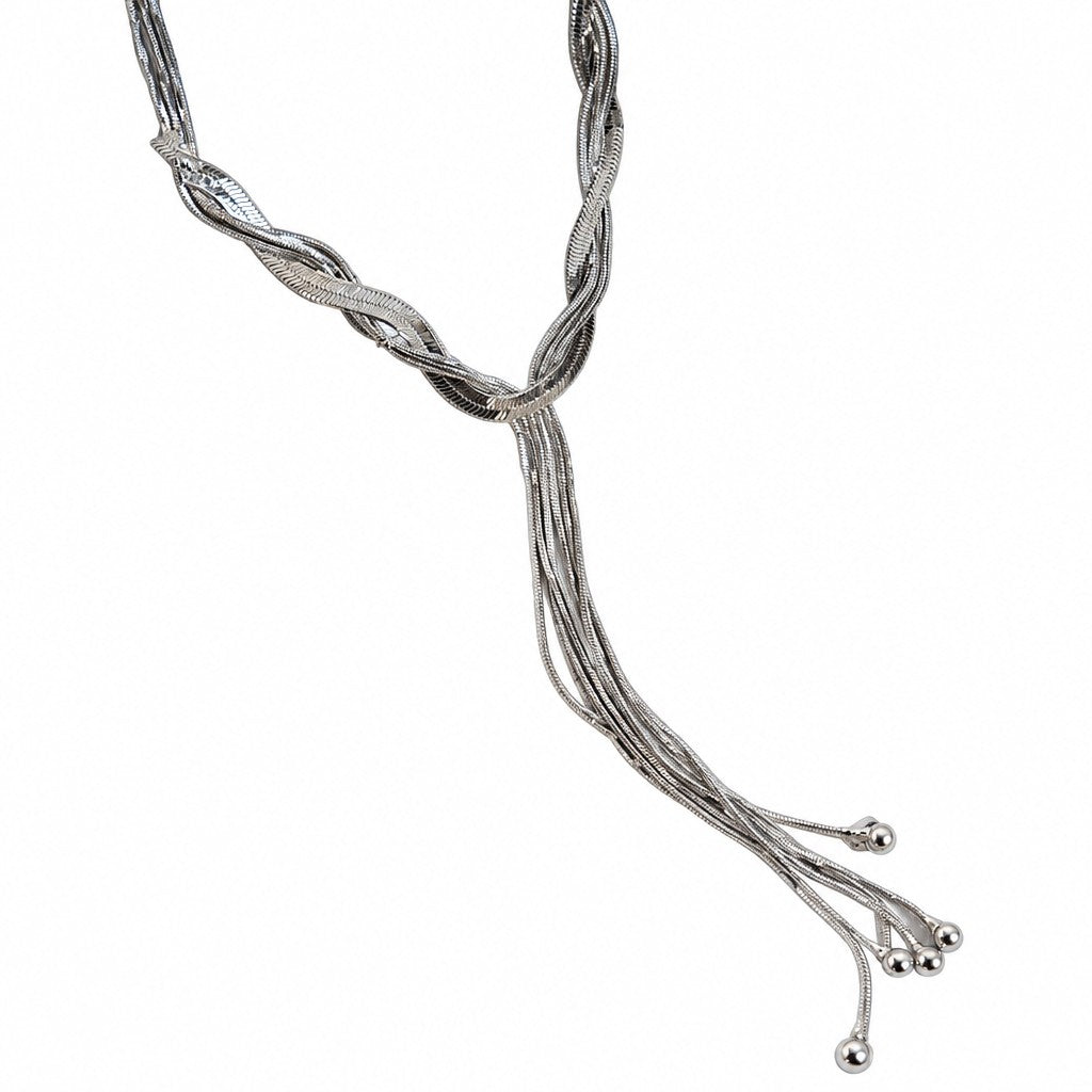 Elegant Twisted Rope Tassel Necklace