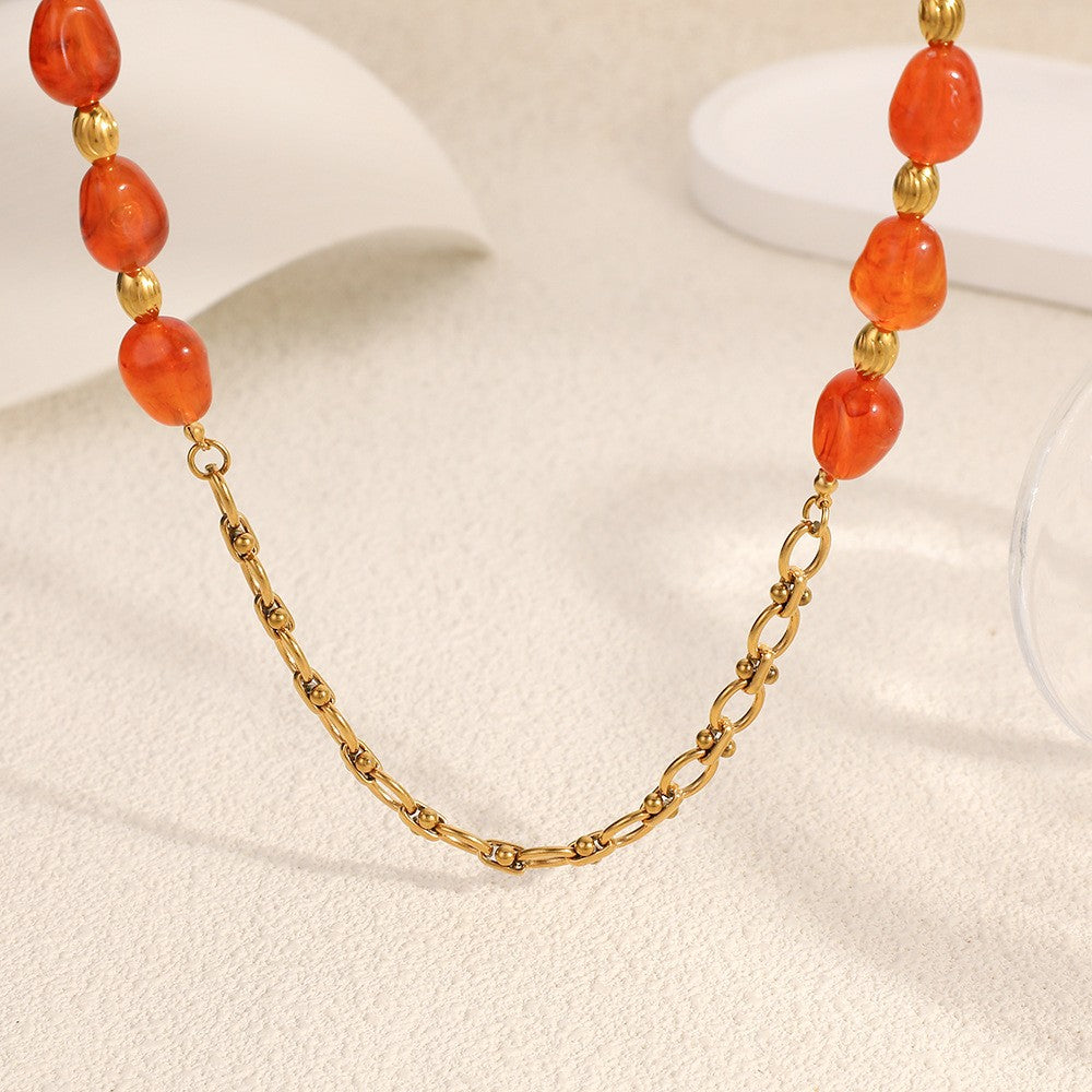 18k Vintage Tortoise Heart Statement Necklace