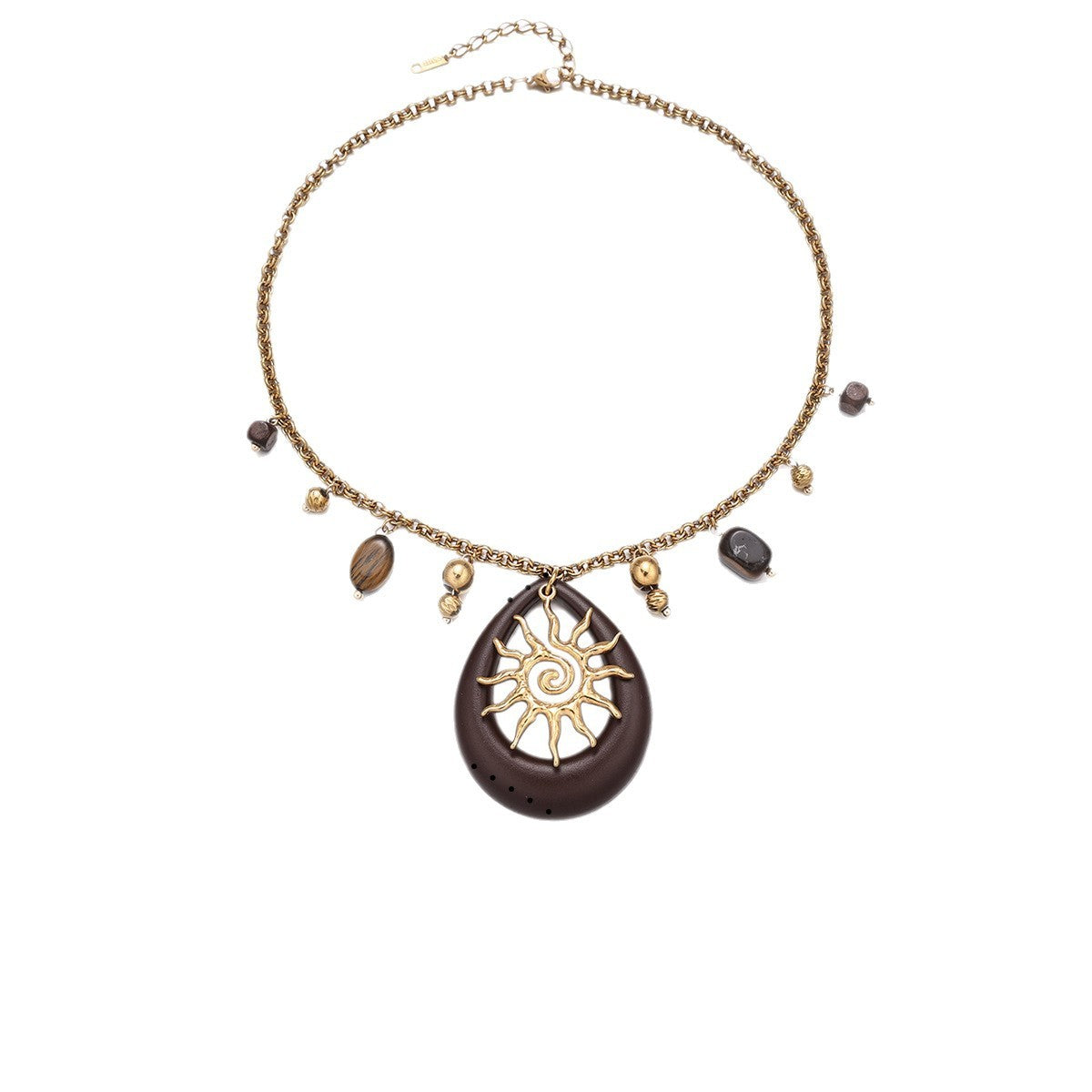 Boho Sun Acrylic Necklace & Earring Set