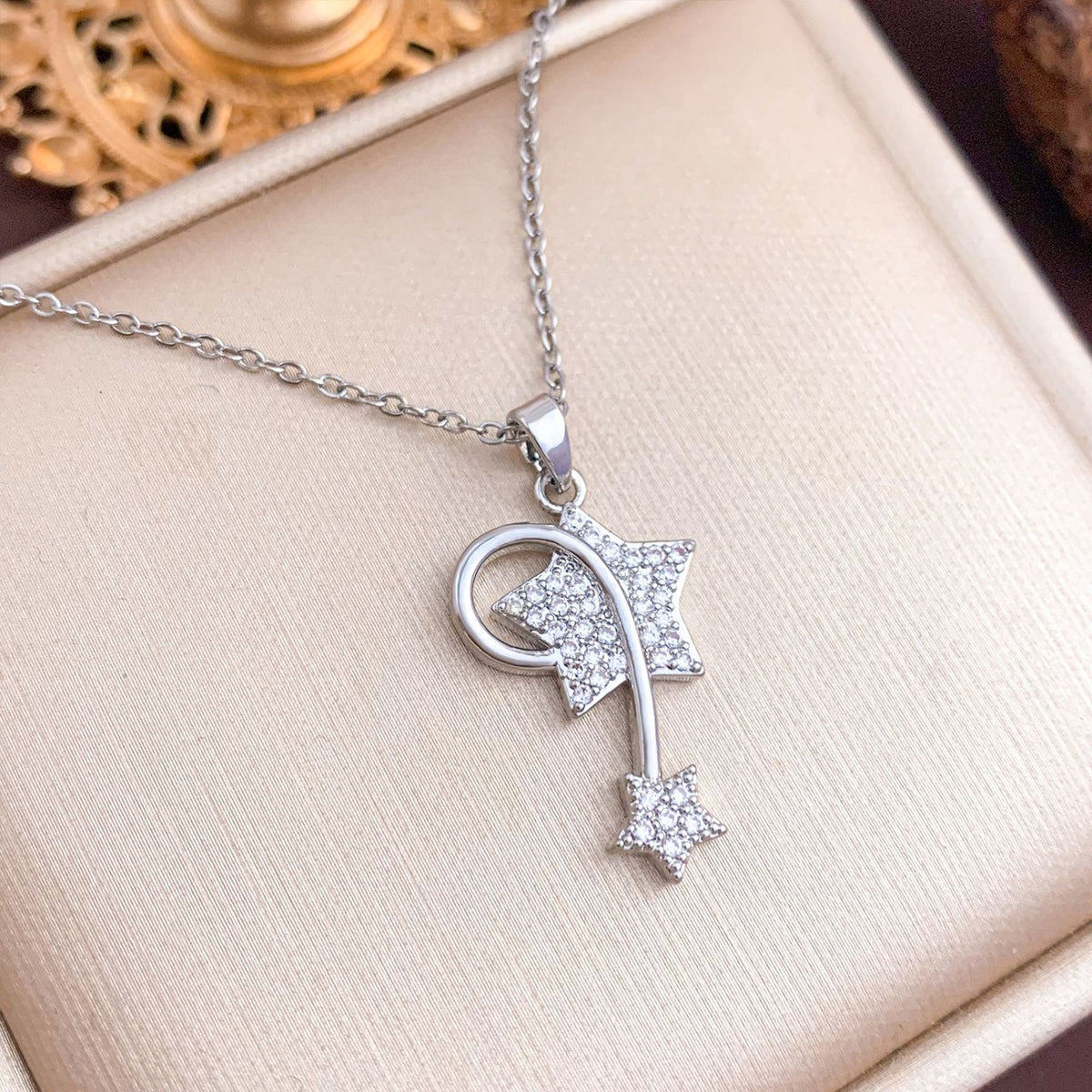 Dainty Moon Star Heart Necklace