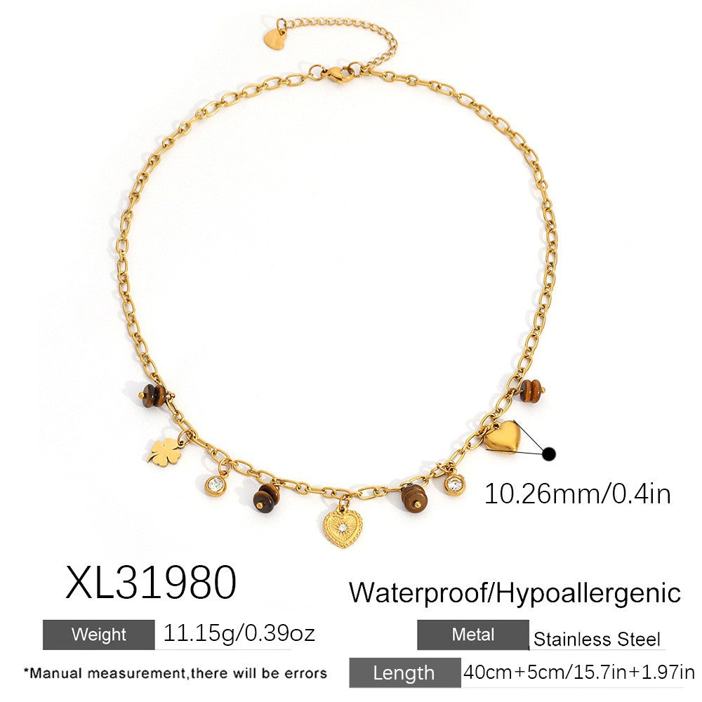 18k Vintage Sunflower Charm Layered Necklace