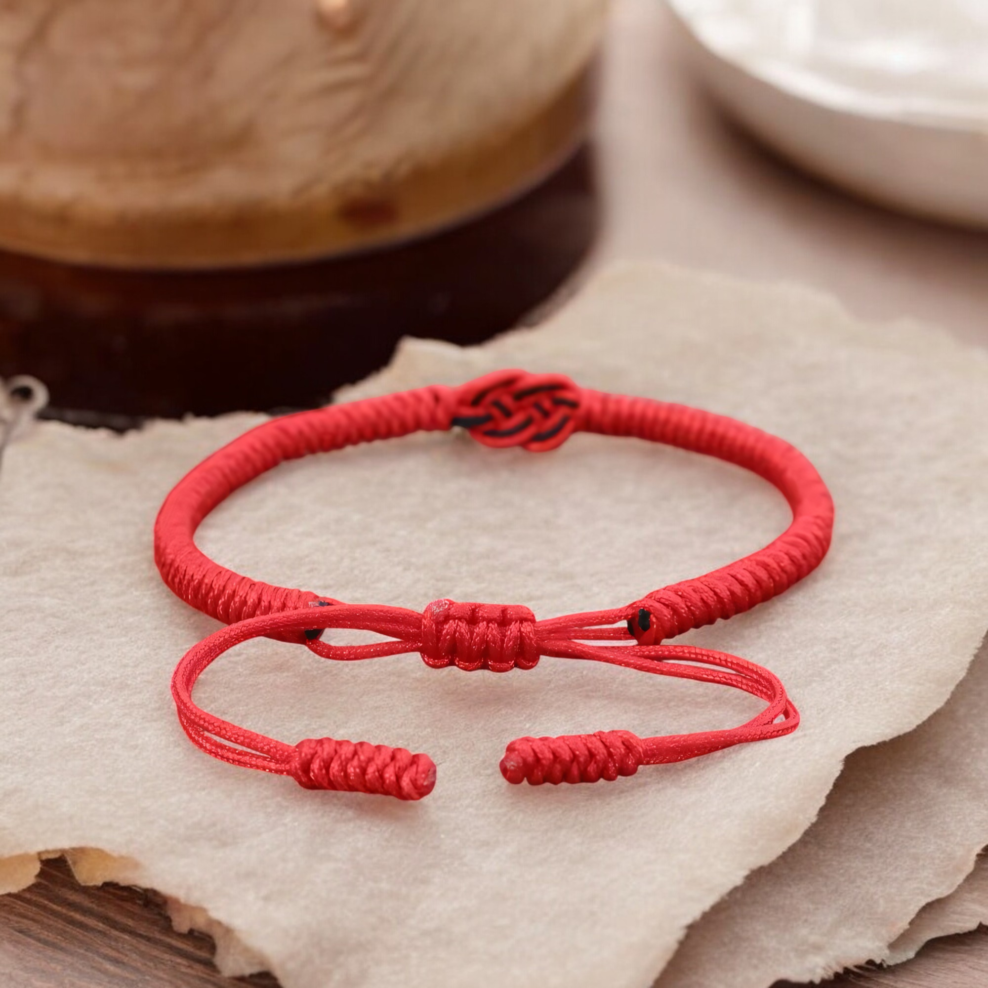 Minimal Red Thread Of Fate Couples Bracelet