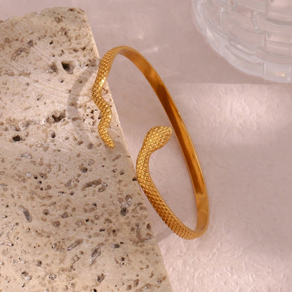 18k Adjustable Snake Bracelet - Veinci