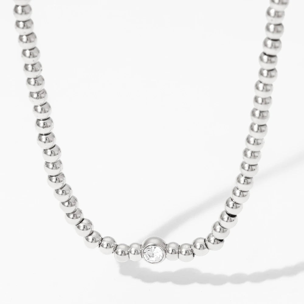 18k Beaded Diamond Center Necklace and Bracelets - Veinci