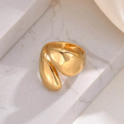 18k Chunky Droplet Wrap Around Ring - Veinci