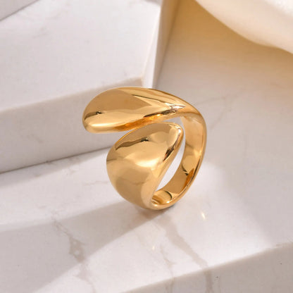 18k Chunky Droplet Wrap Around Ring - Veinci