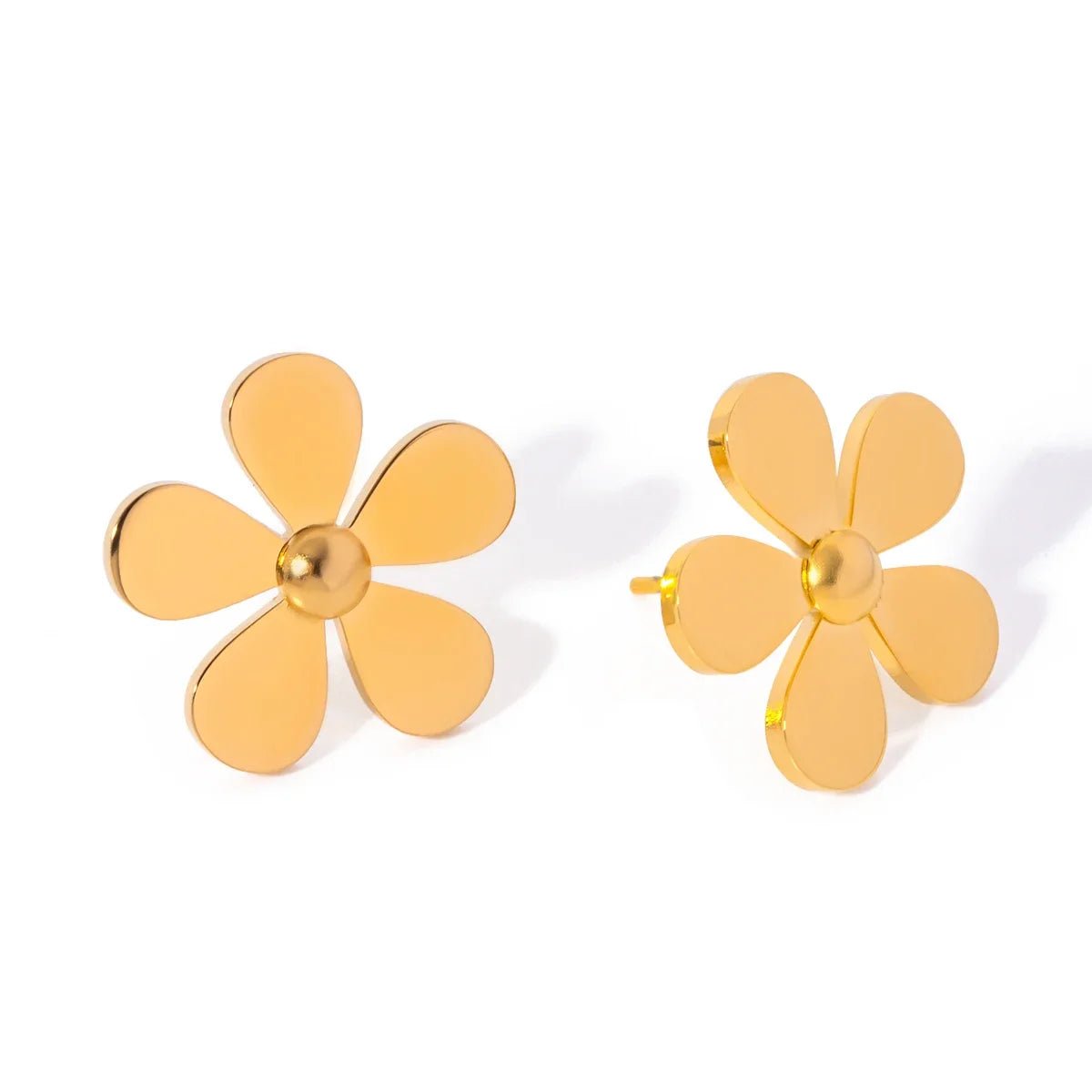 18k Dainty Flower Earrings - Veinci