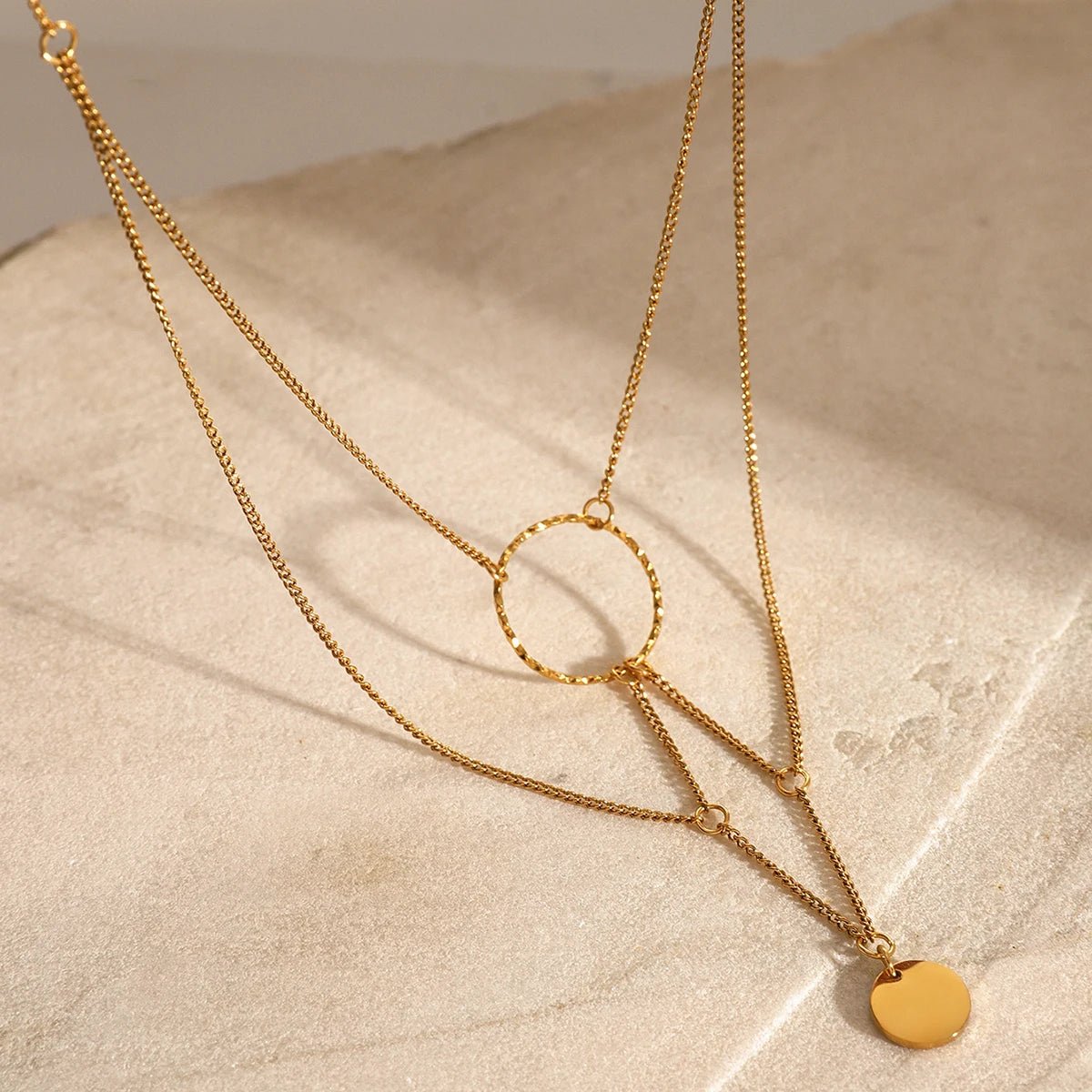 18k Dainty Layered Constellation Necklace - Veinci