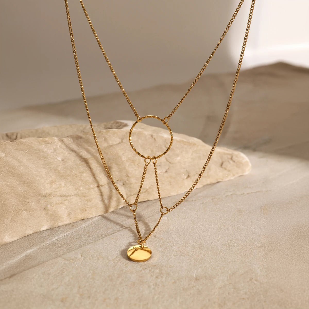 18k Dainty Layered Constellation Necklace - Veinci