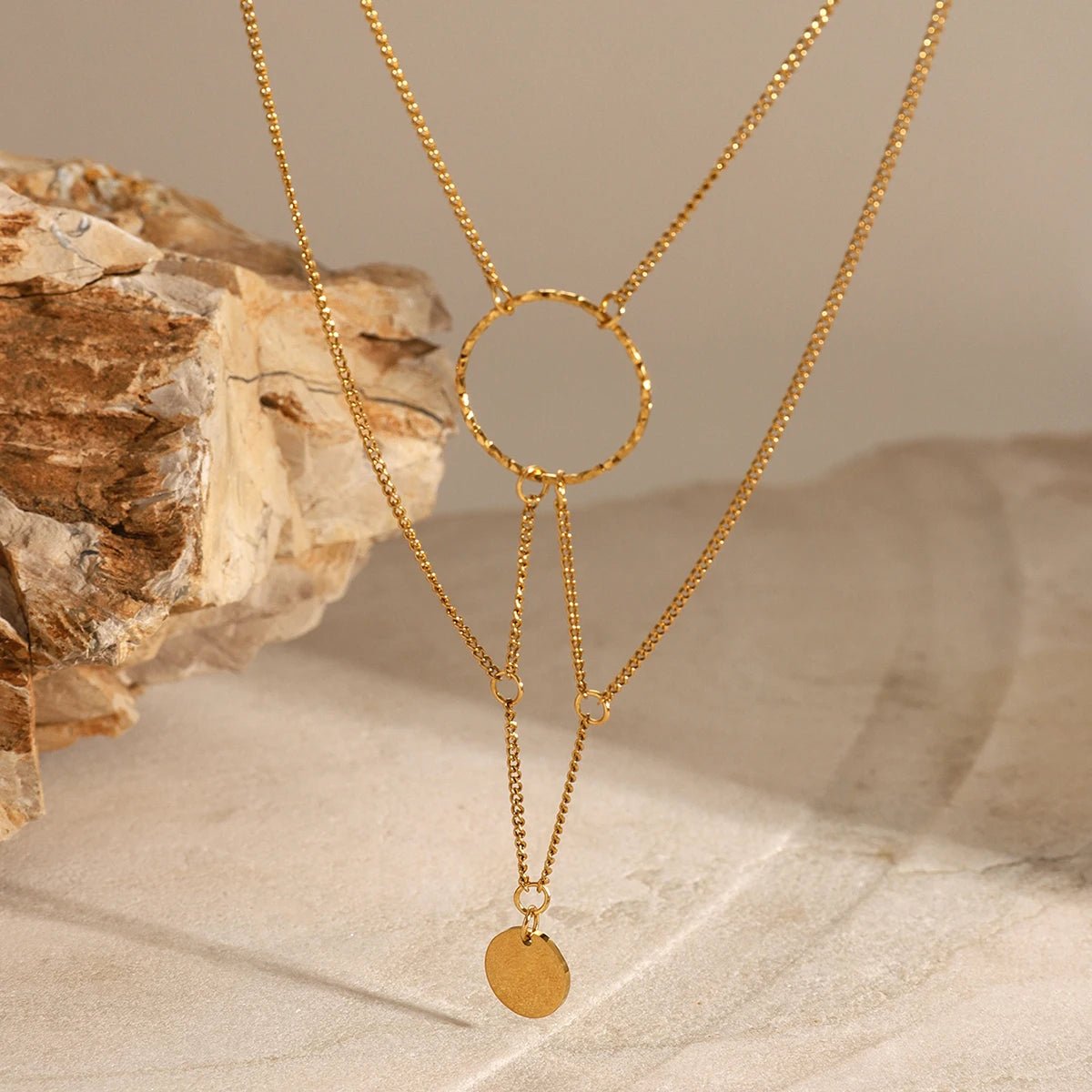 18k Dainty Layered Constellation Necklace - Veinci