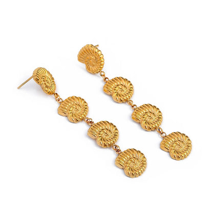 18k Dangling Shells Tropical Earrings - Veinci