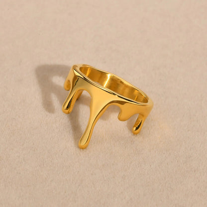 18k Minimal Melting Ring - Veinci