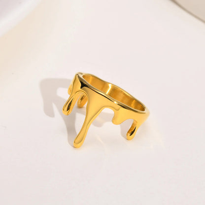 18k Minimal Melting Ring - Veinci