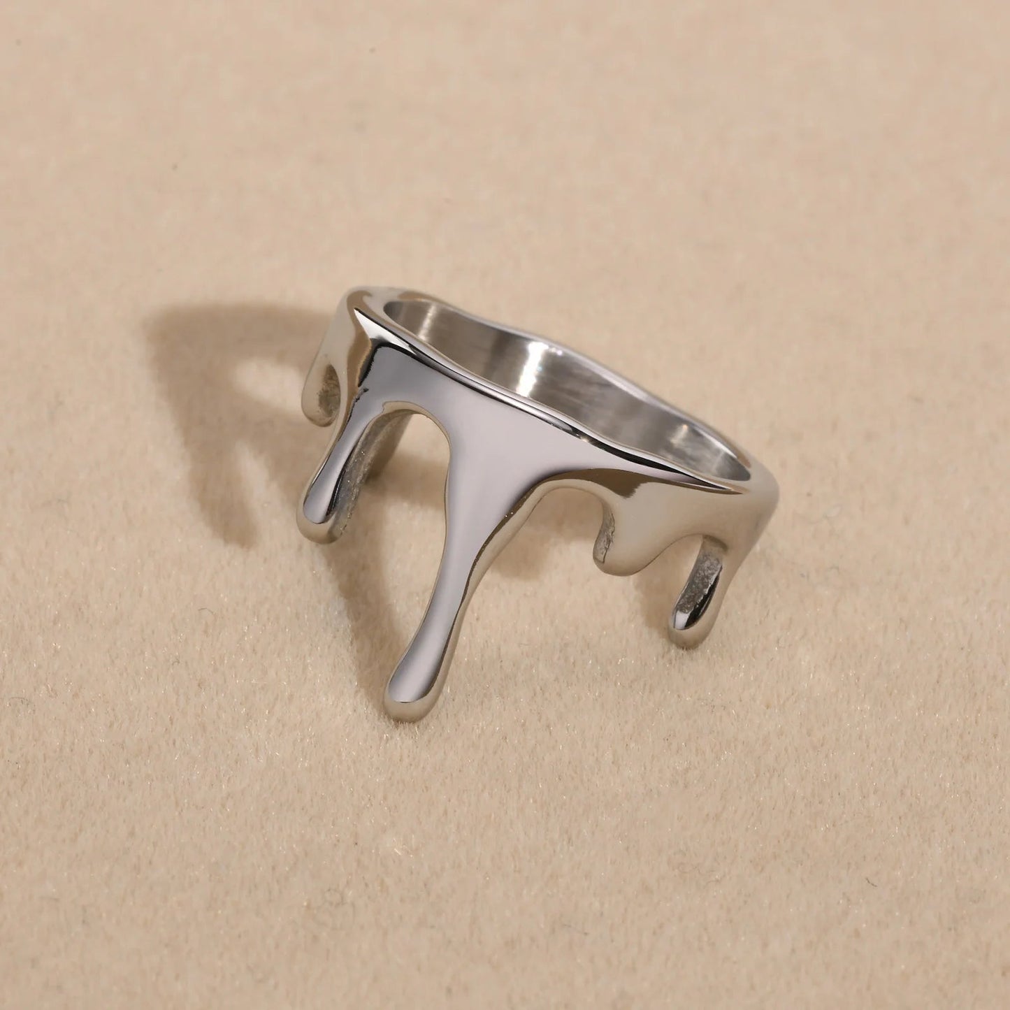 18k Minimal Melting Ring - Veinci