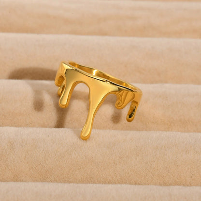 18k Minimal Melting Ring - Veinci