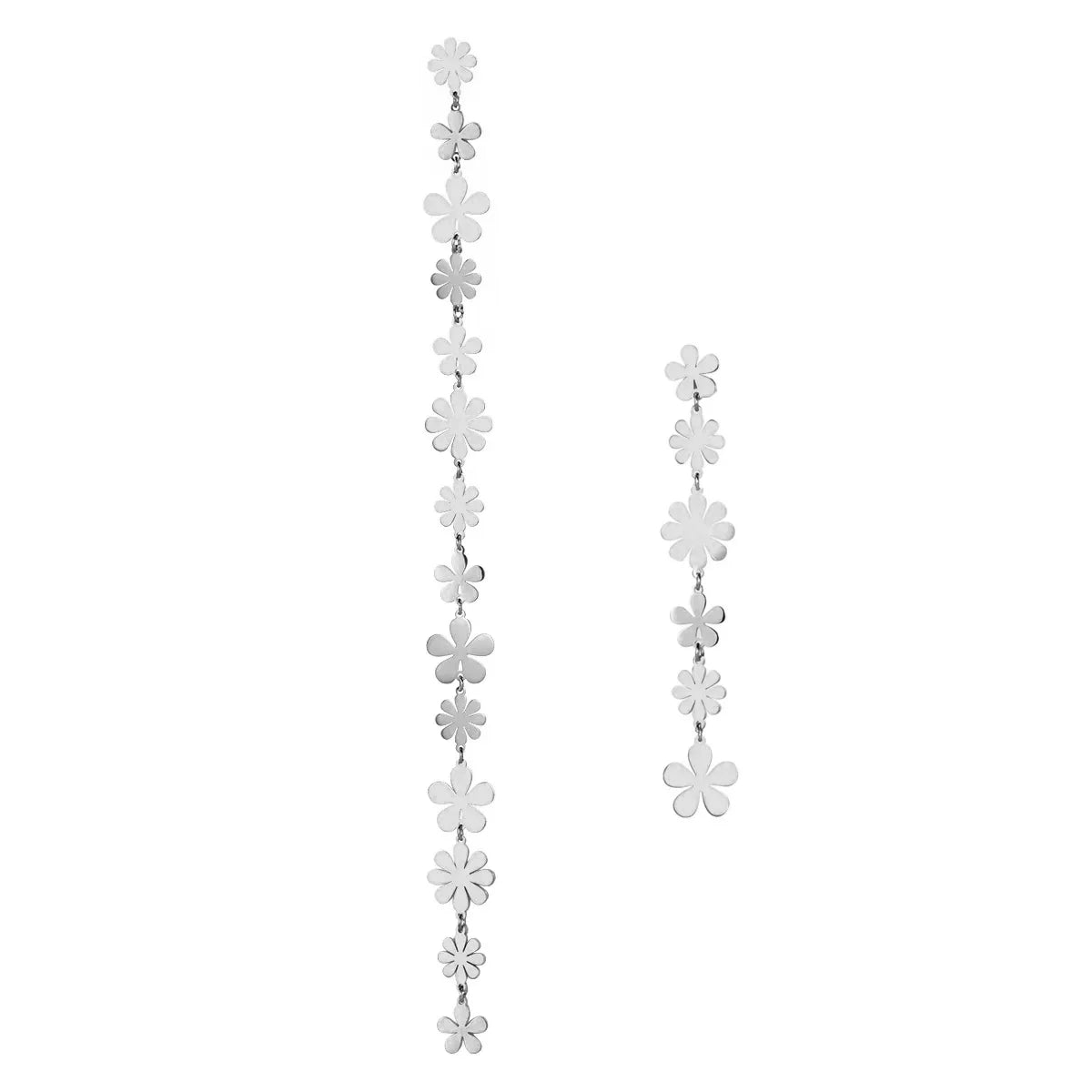 18k Staggering Floral Earrings - Veinci