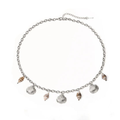 18k Summer Beach Sea Shell Necklace - Veinci