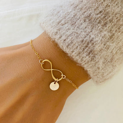 Dainty Infinite Initial Bracelet