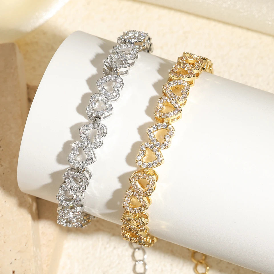 Love Hearts Diamond Bracelet