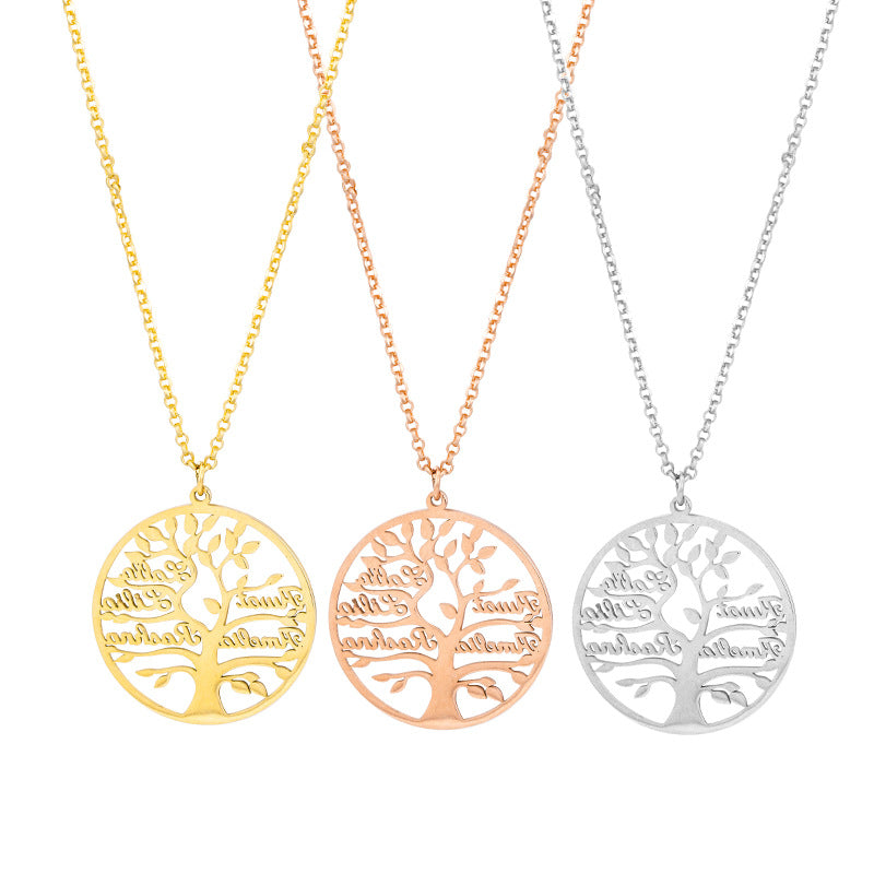 Personalized Names Family Tree Necklace