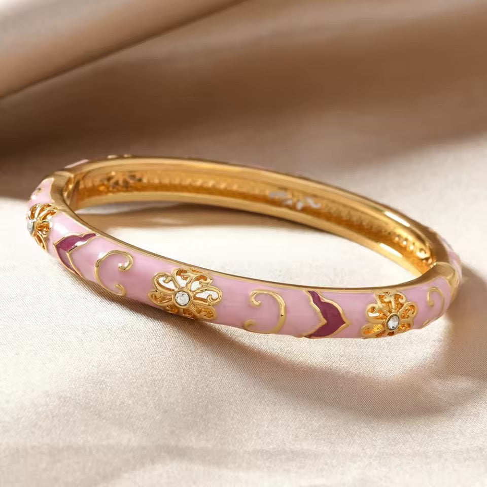 Floral Accented Bangles