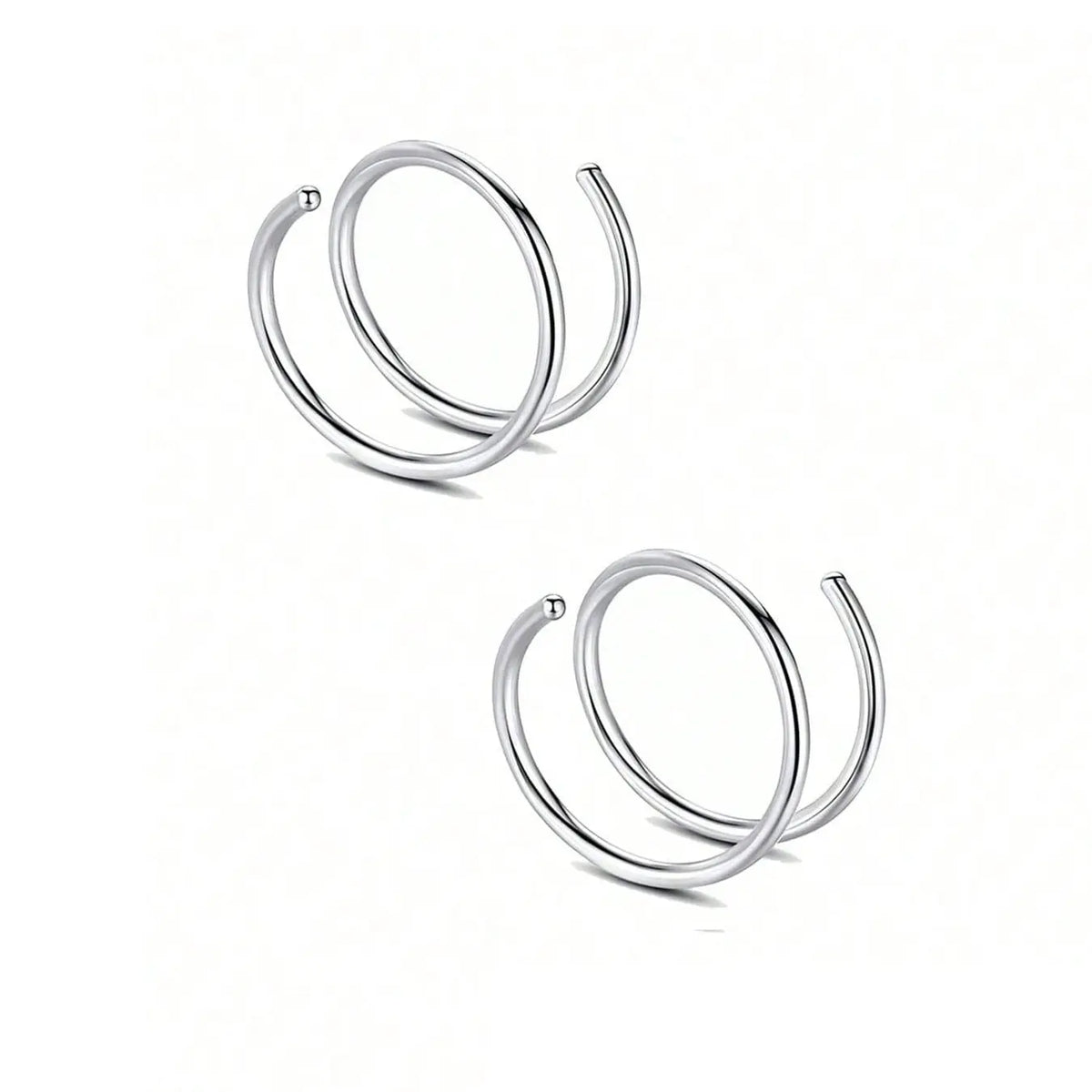 Double Hoop Nose Ring Set