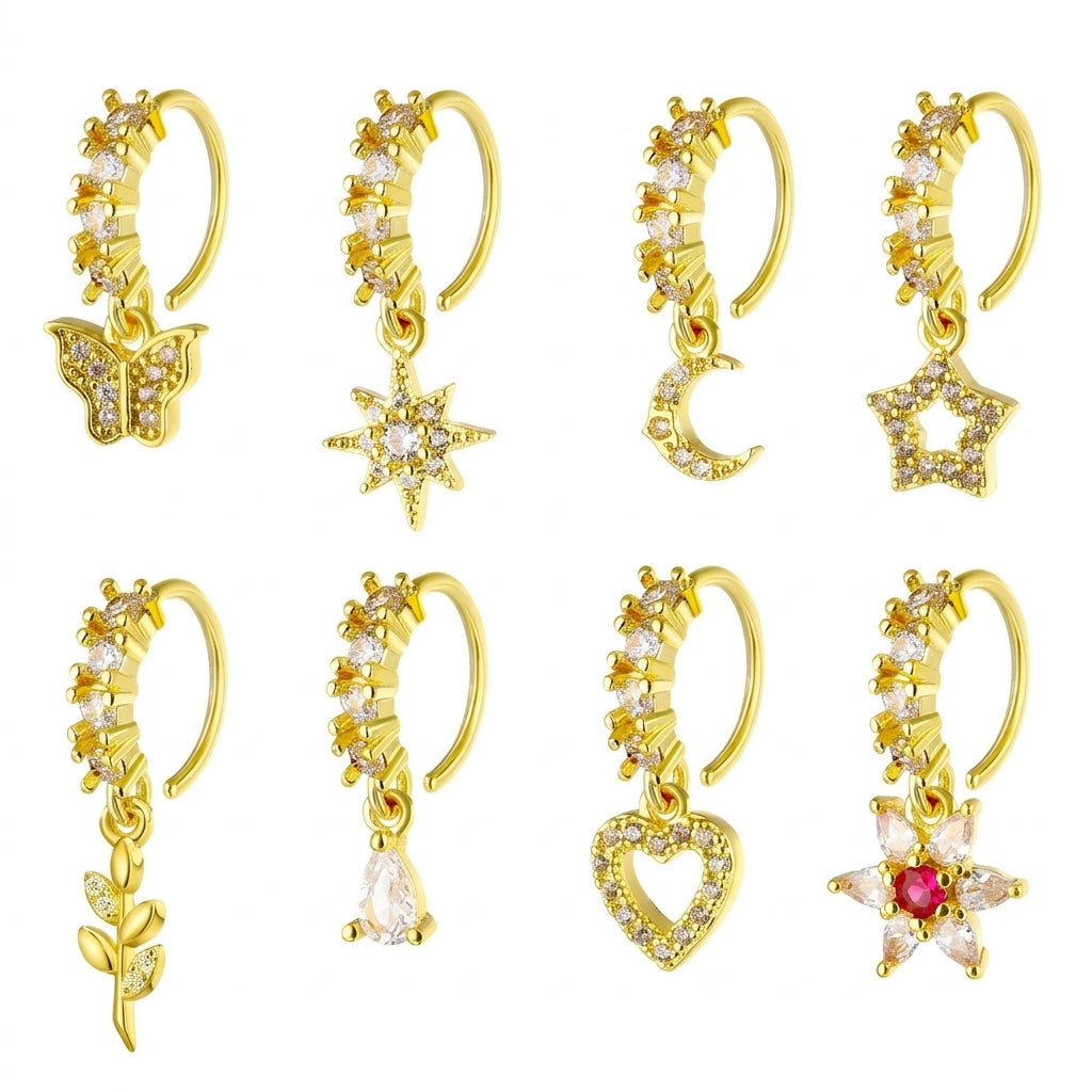 8/10/20pc Dainty Charm Nose Ring Set