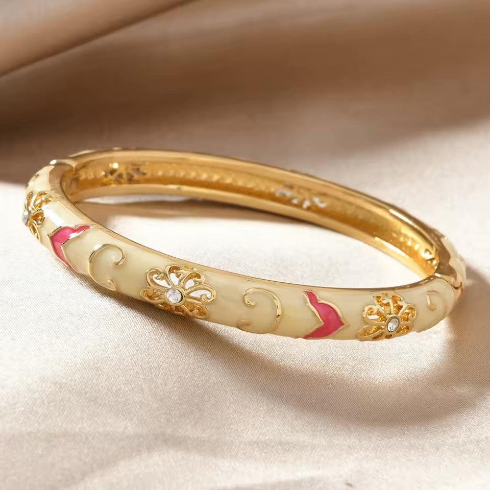 Floral Accented Bangles