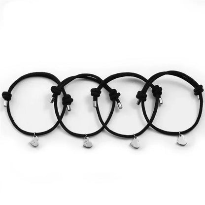 4pc Magnetic Heart Rope Bracelets - Veinci