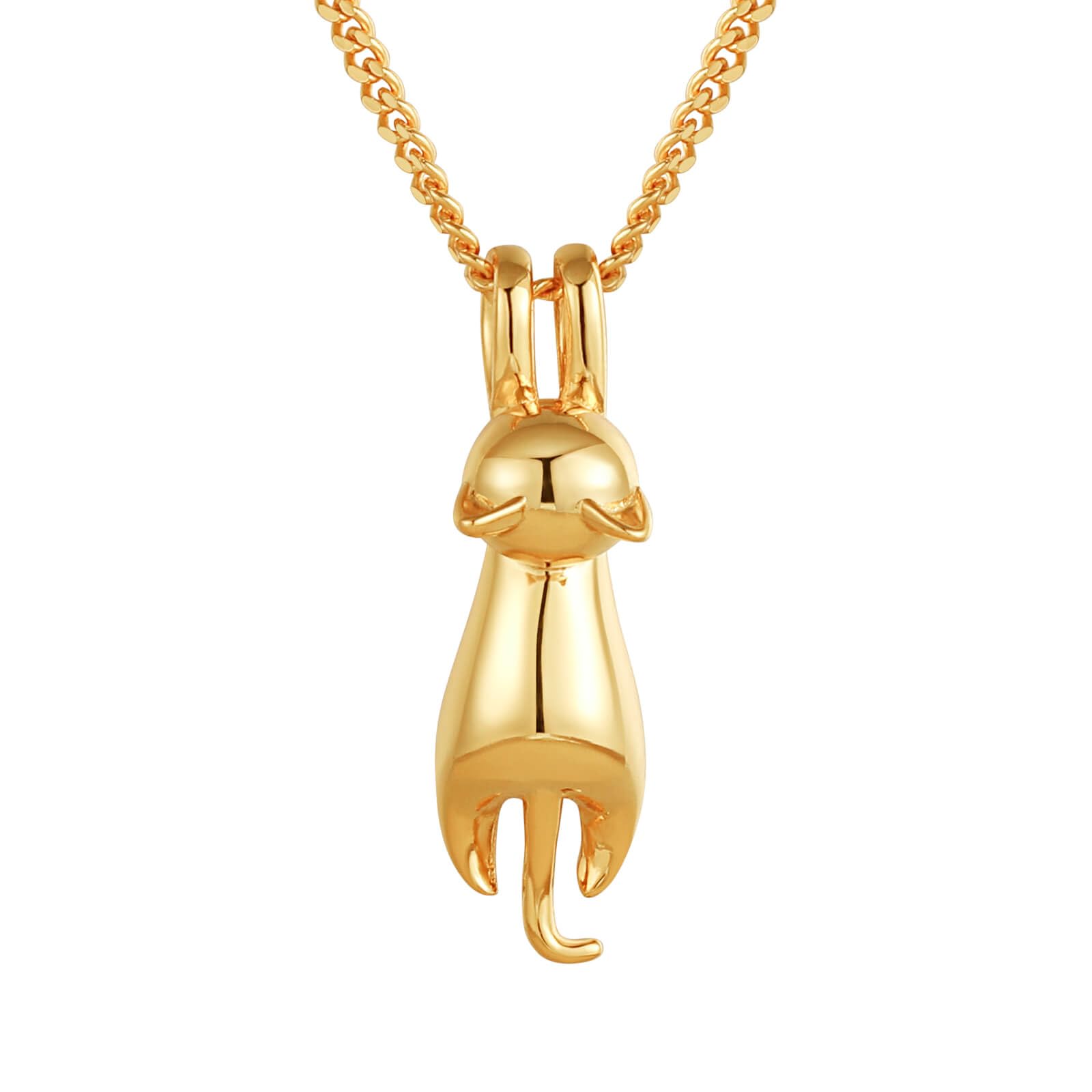 Hanging Cat Pendant Necklace