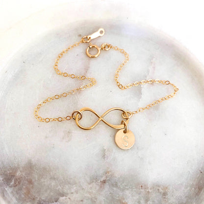 Dainty Infinite Initial Bracelet