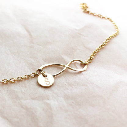 Dainty Infinite Initial Bracelet