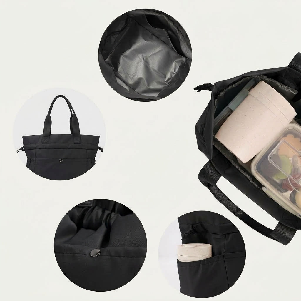 Large Waterproof Drawstring Lunch Bag