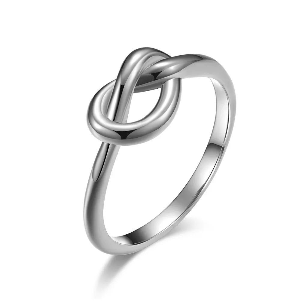 Dainty Heart Knot Bond Ring