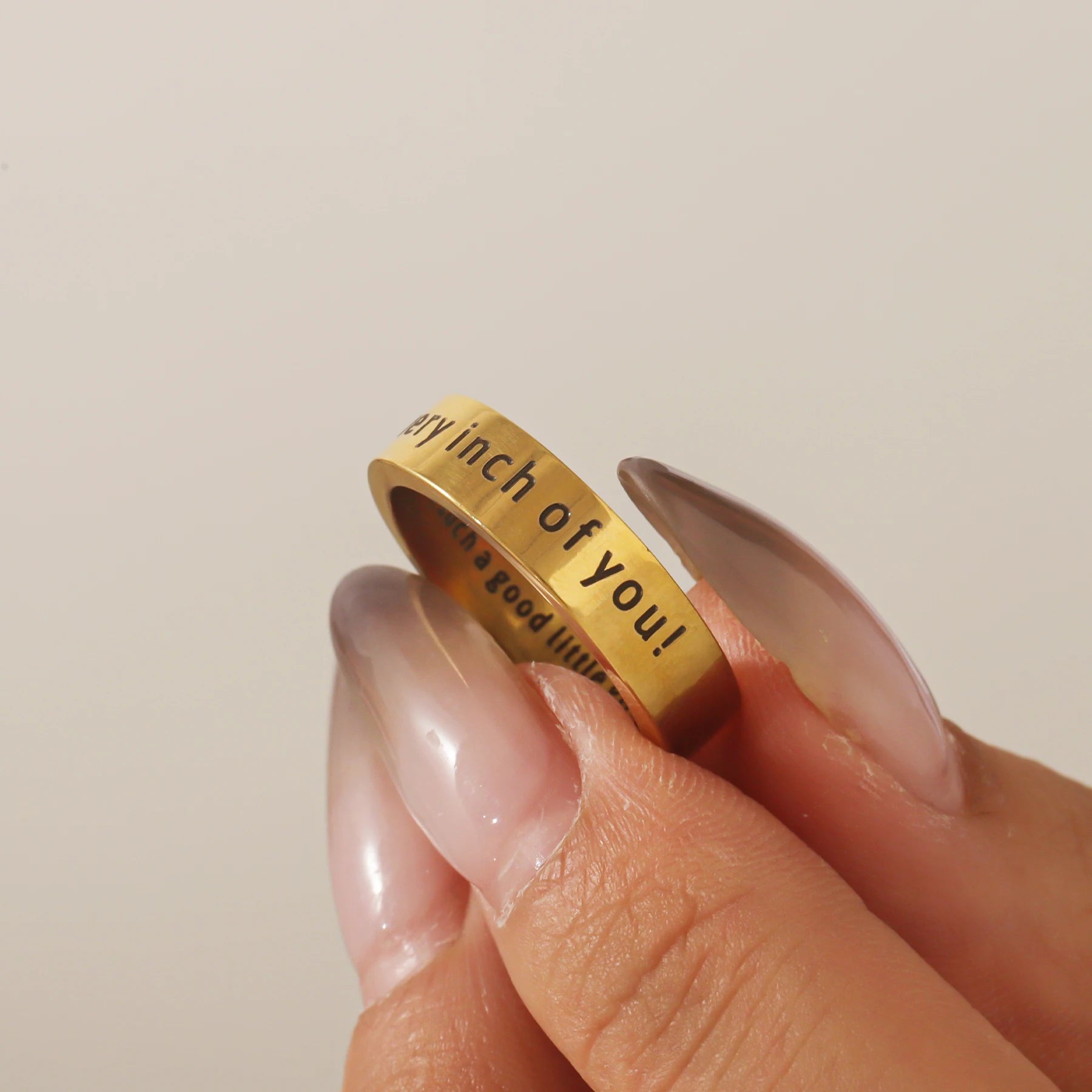 Adjustable Personalized Message Love Rings