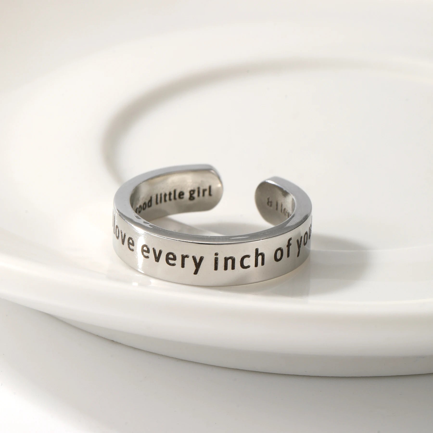 Adjustable Personalized Message Love Rings