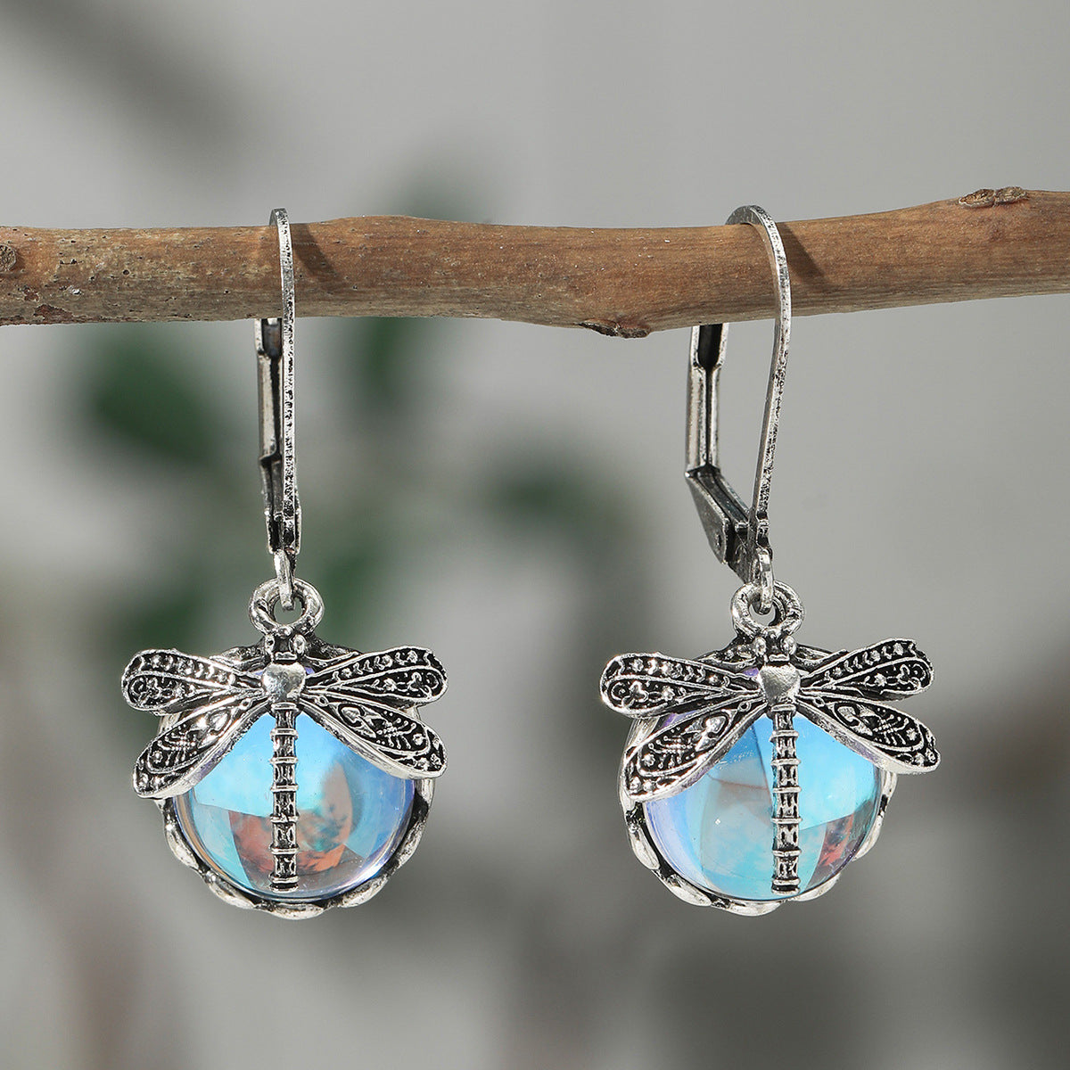 Dainty Dragonfly Crystal Earrings
