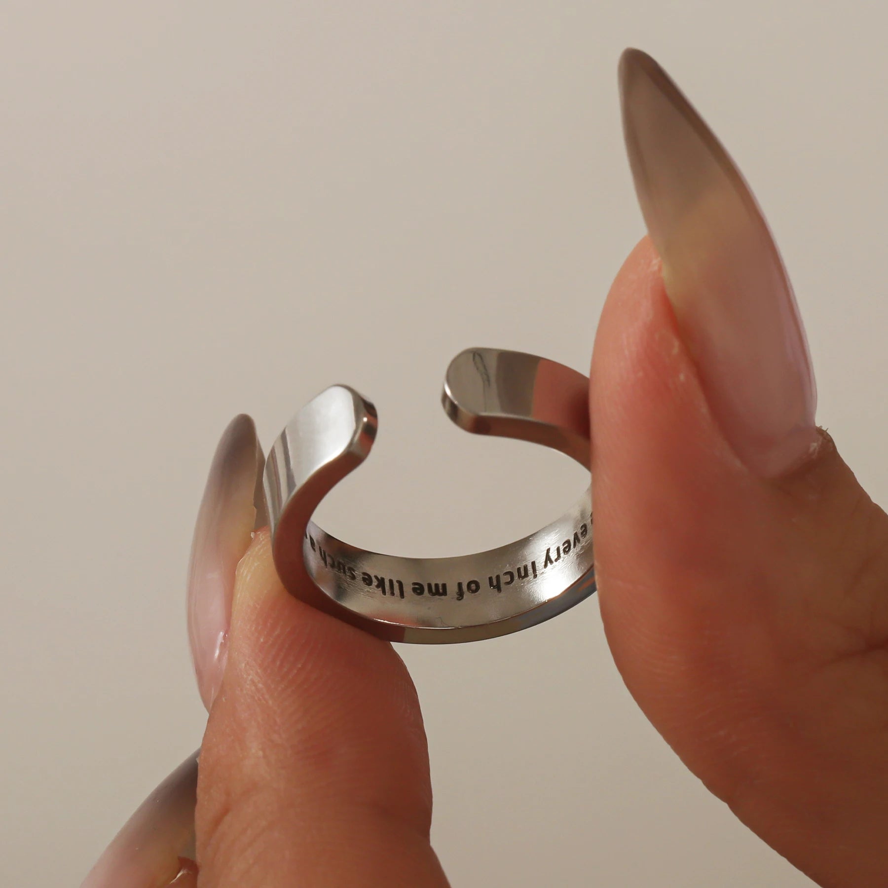 Adjustable Personalized Message Love Rings