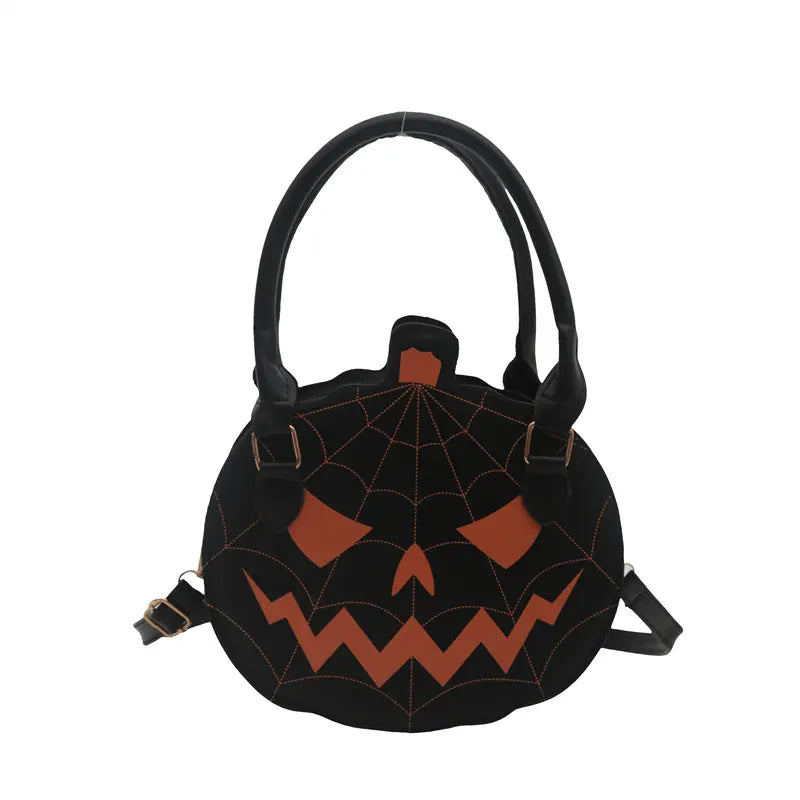 Halloween Spiderweb Pumpkin Handbag