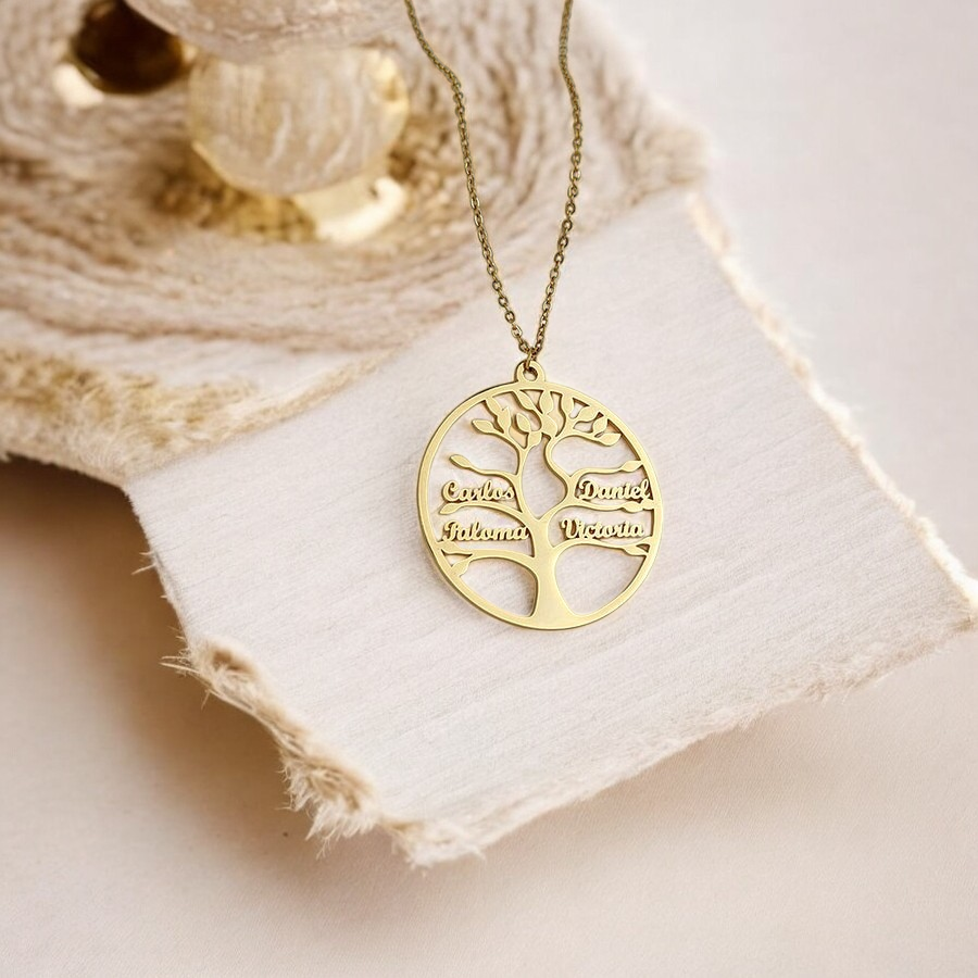 Personalized Names Family Tree Necklace