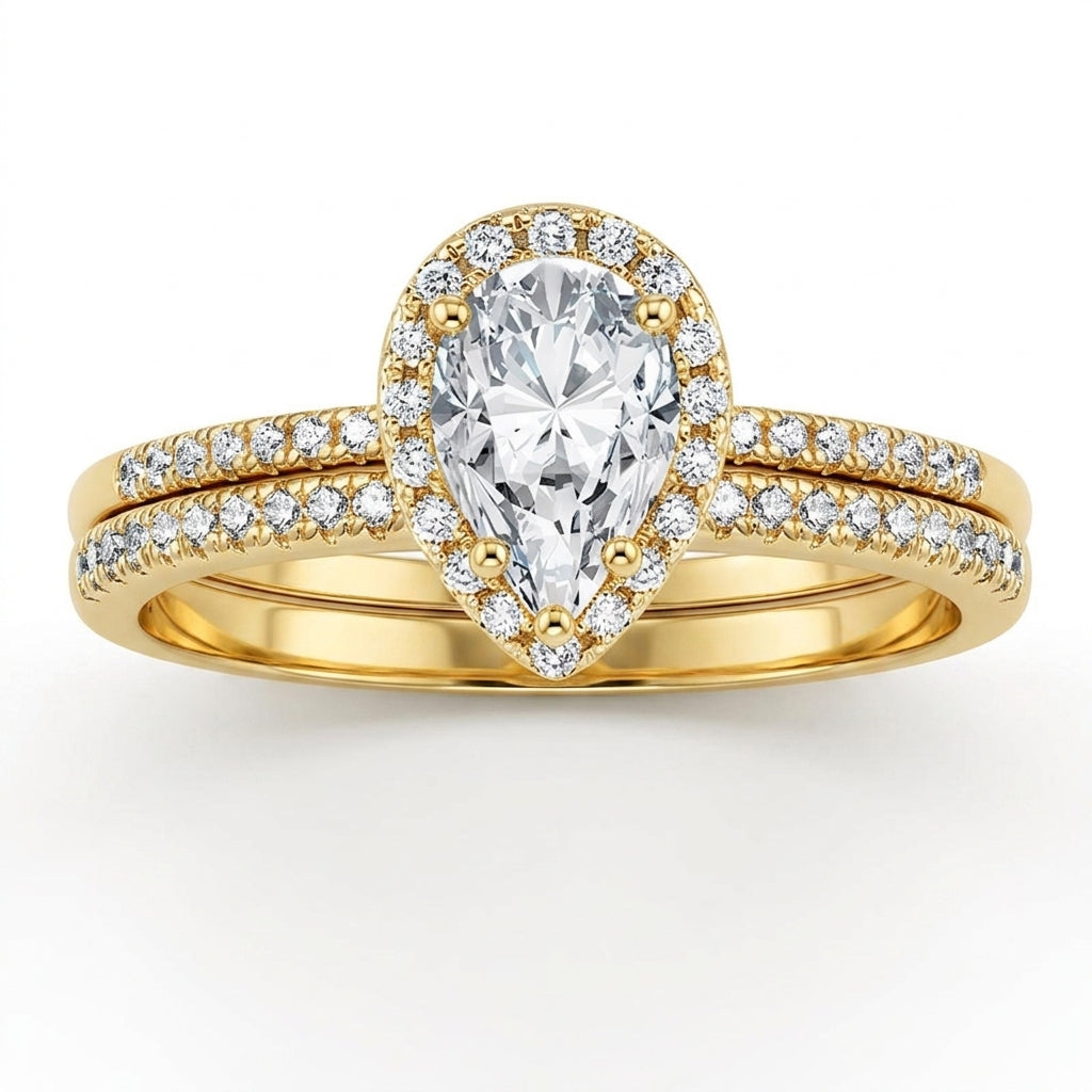 Classy Double Band Pave Ring
