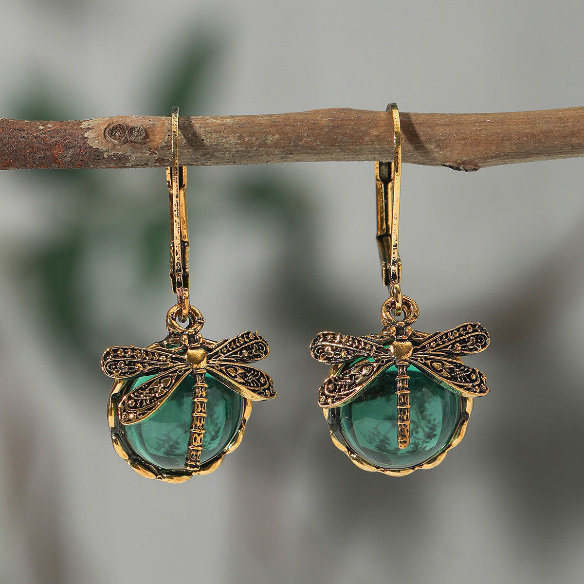 Dainty Dragonfly Crystal Earrings