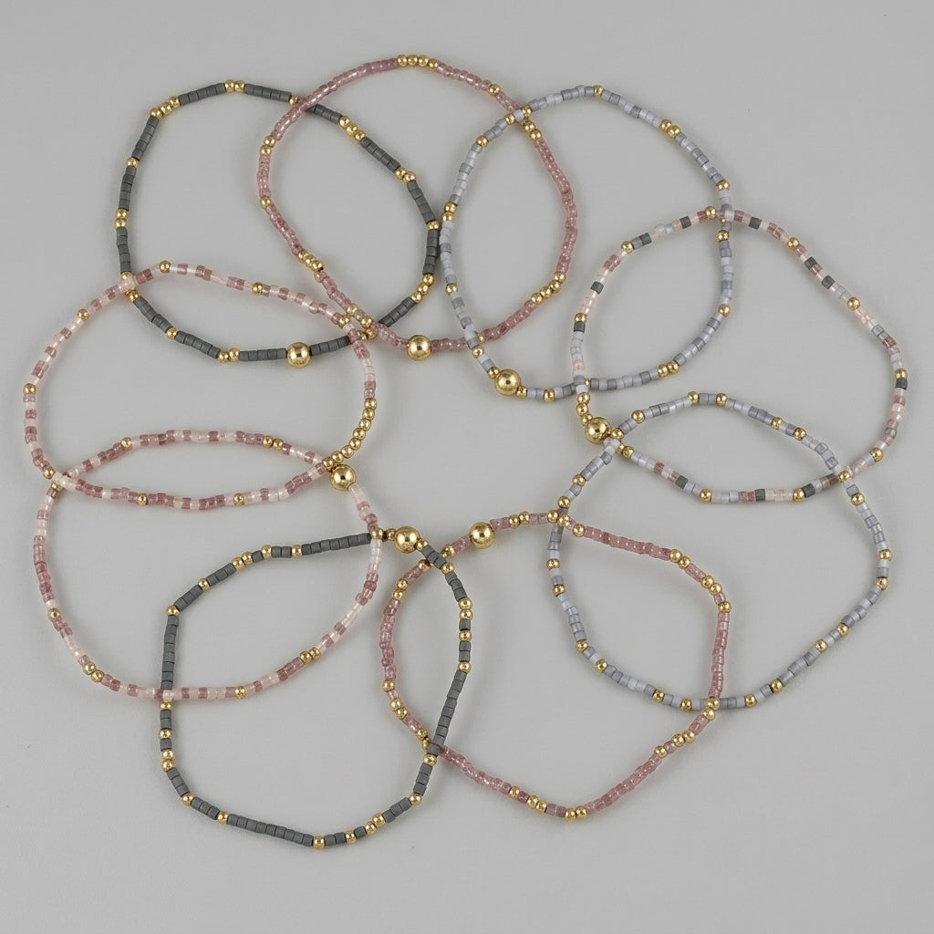 9pc Boho Beaded Bracelet Set