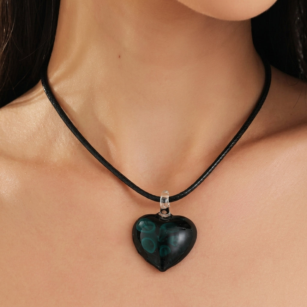 Love Heart Rope Necklace