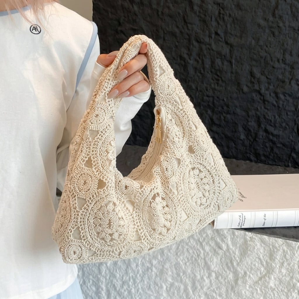 Boho Woven Floral Hand Bag
