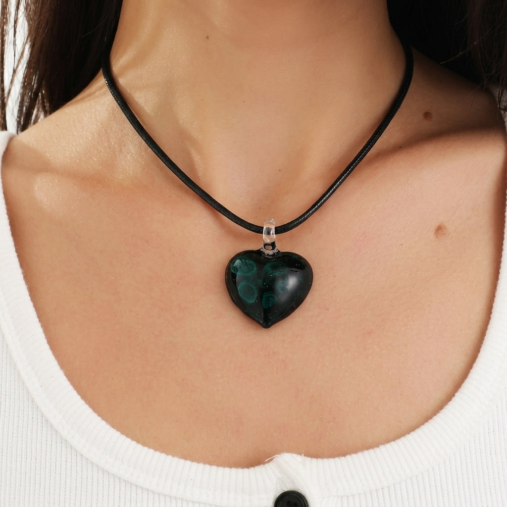 Love Heart Rope Necklace