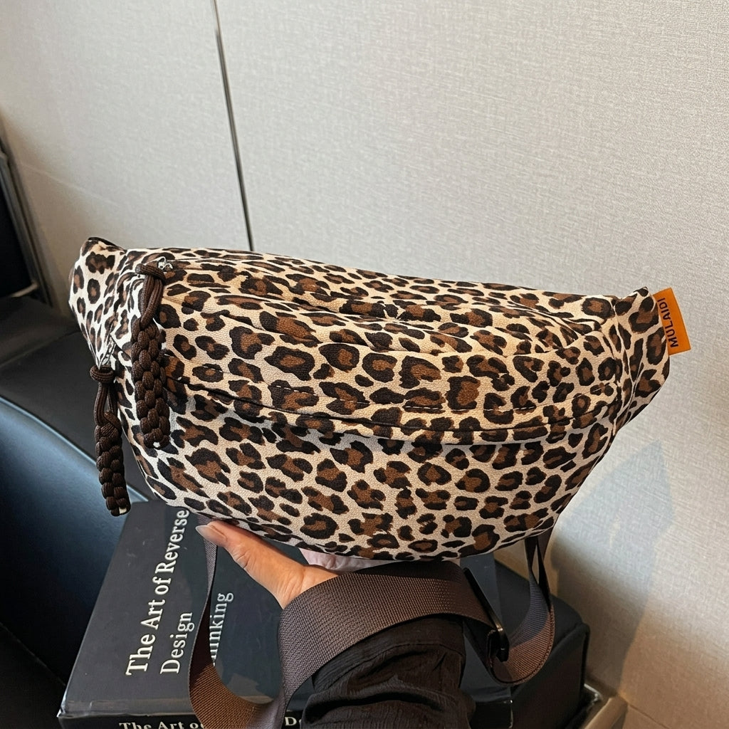 Classy Leopard Print Crossbody Bag
